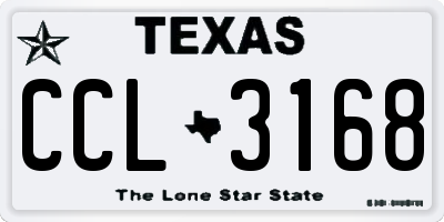 TX license plate CCL3168