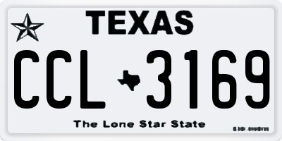 TX license plate CCL3169