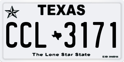 TX license plate CCL3171