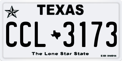 TX license plate CCL3173