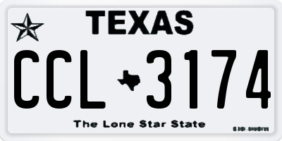 TX license plate CCL3174