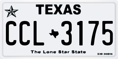 TX license plate CCL3175