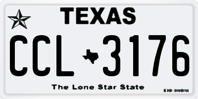 TX license plate CCL3176