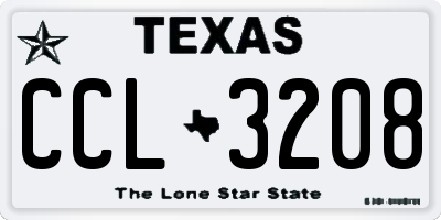 TX license plate CCL3208