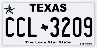 TX license plate CCL3209