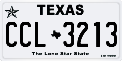 TX license plate CCL3213