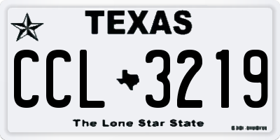 TX license plate CCL3219