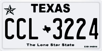 TX license plate CCL3224