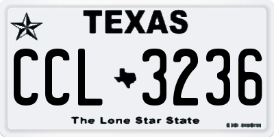 TX license plate CCL3236