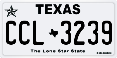 TX license plate CCL3239