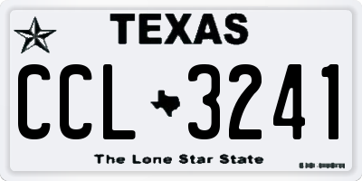 TX license plate CCL3241