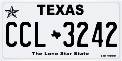 TX license plate CCL3242