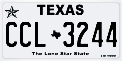 TX license plate CCL3244