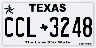 TX license plate CCL3248