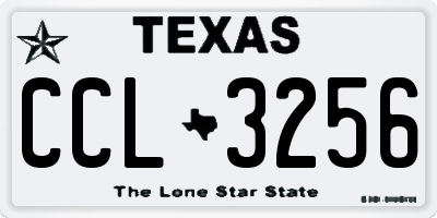 TX license plate CCL3256