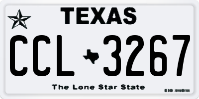 TX license plate CCL3267