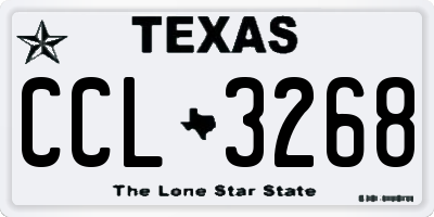 TX license plate CCL3268