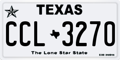 TX license plate CCL3270