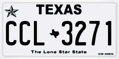 TX license plate CCL3271