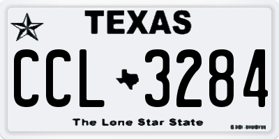 TX license plate CCL3284