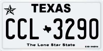 TX license plate CCL3290