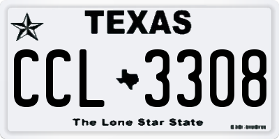 TX license plate CCL3308