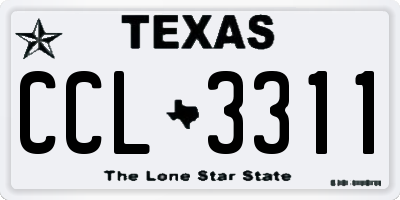 TX license plate CCL3311