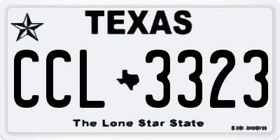 TX license plate CCL3323