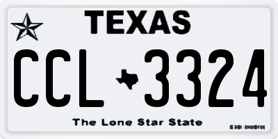 TX license plate CCL3324