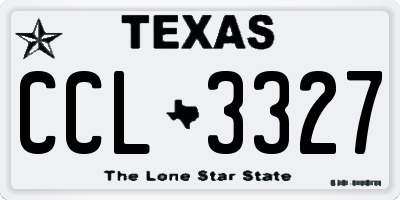 TX license plate CCL3327
