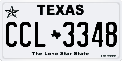 TX license plate CCL3348