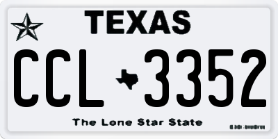 TX license plate CCL3352