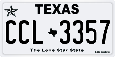 TX license plate CCL3357