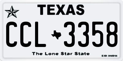 TX license plate CCL3358
