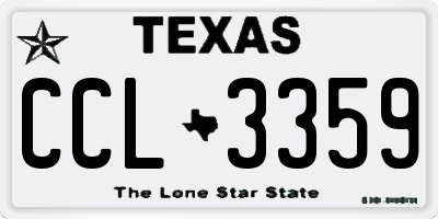 TX license plate CCL3359