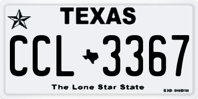 TX license plate CCL3367