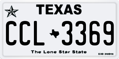 TX license plate CCL3369