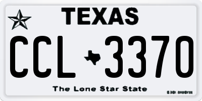 TX license plate CCL3370