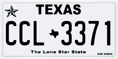 TX license plate CCL3371