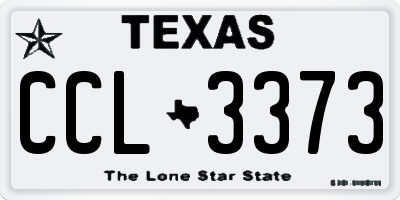 TX license plate CCL3373