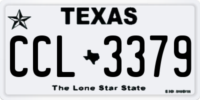 TX license plate CCL3379