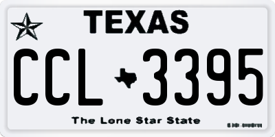 TX license plate CCL3395