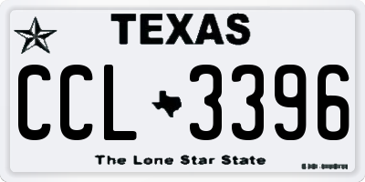 TX license plate CCL3396