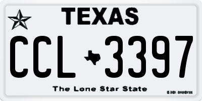 TX license plate CCL3397