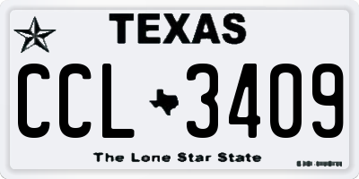 TX license plate CCL3409