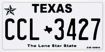 TX license plate CCL3427