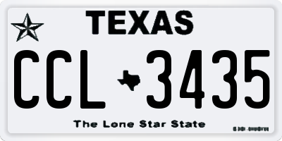 TX license plate CCL3435