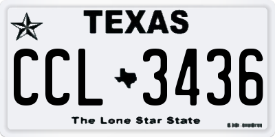 TX license plate CCL3436