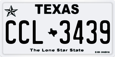 TX license plate CCL3439