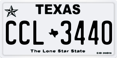 TX license plate CCL3440